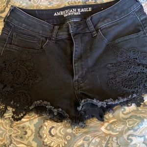 American Eagle black shorts